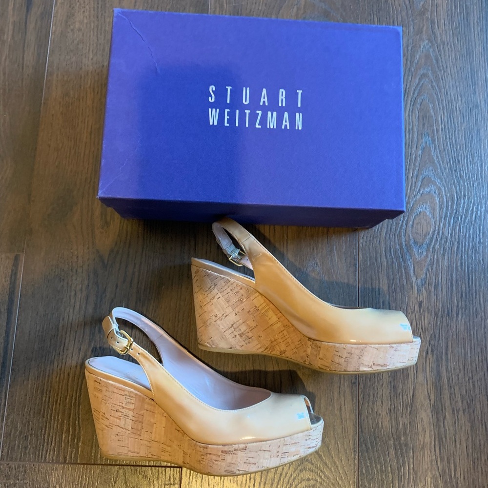 Stuart Weitzman Riviera Slingback Wedge Platform size 8.5